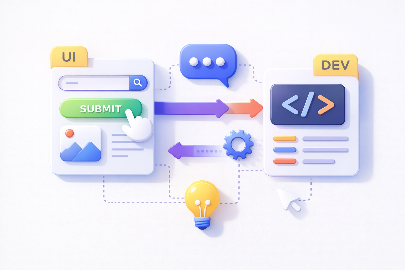 Ilustración trabajo con desarrollo